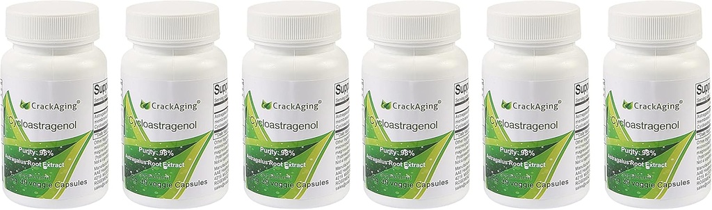 Kreking Super absorpcija Cikloastragenol 98% Dodatki za aktivacijo proti staranju in telomerazi (5 mg 180 kapsul)