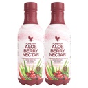 Večno življenje - Aloe Berry Nectar - 90,7% Pure Aloe Vera Gel z brusnicami in jabolki - Brez konzervansov - 1L (Pack of 2)