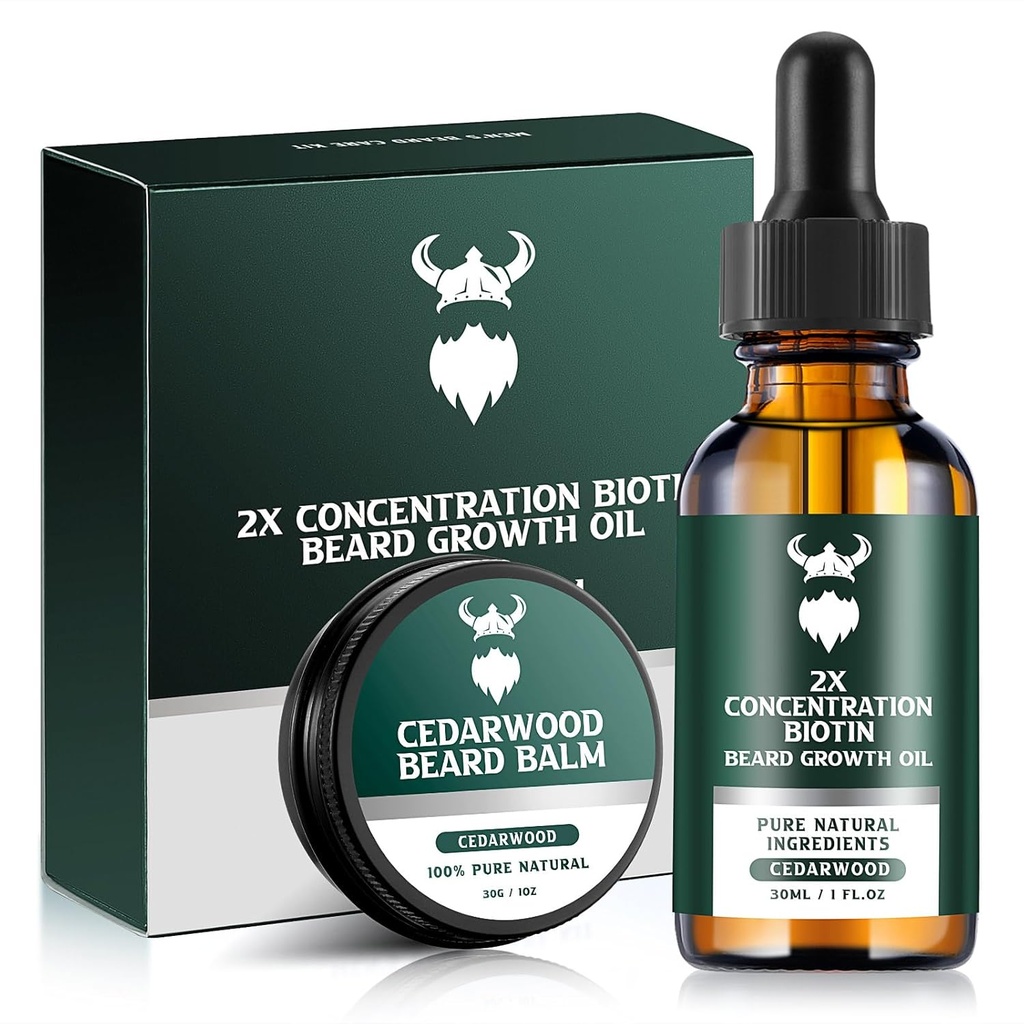 Bradavičarka - 2X koncentracija Biotin za moške, naravni argan, jojoba olja in vitamini (cedarwood)