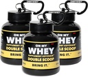 ONMYWHEY Protein Powder Container to Go - Travel Steklenica za mešala, Prenosni Pre Workout Dopolnilo Kontejnerji & Dispenser Funnels, Mini Preworkout Dodatki Imetnik Keychain Steklenice