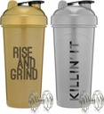 [2 Pakiranje] 28 Ounce Proten Shaker steklenice z mešalniki agitatorji z motivacijskimi citati 