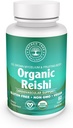 Kapsule organskih gob Reishi - 1000mg Potenca - Stres Release, Heart Health & Immuniteta - Non-GMO, Vegan, 60 grof (30 služabnikov)
