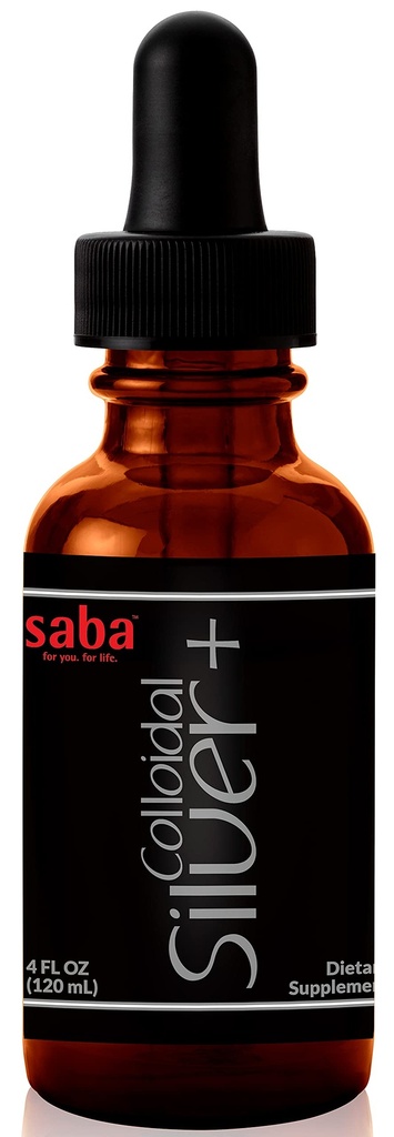 Saba Coloidal Silver 50PPM, 4Fl Oz.- Sezonska Wellness, Imunska podpora - Ta multi-uporaba izdelek prihaja v priročno za več manjših življenjskih nesreč. To je nujno imeti v vsaki hiši -24 Služabniki