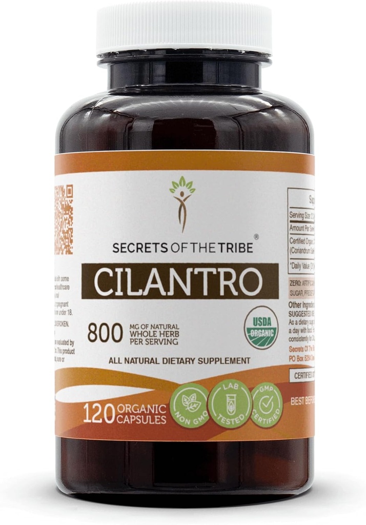 Skrivnosti Tribe Cilantro USDA Organske kapsule 