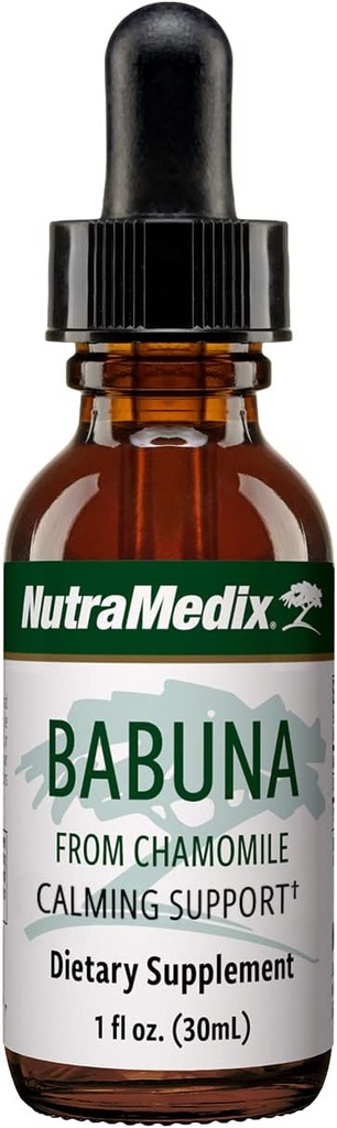 NutraMedix Babuna Calm kapljice - Kamilica Extract za optimalno počitek in sprostitev podporo - Umirjanje dodatek lahko mešamo z vodo za sprostitev čaja ali pijače (1oz / 30ml)