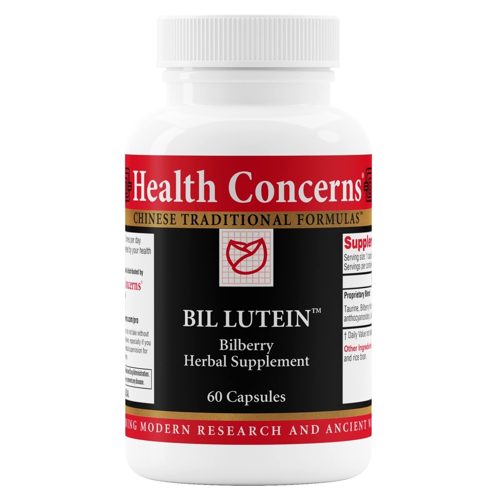 Zdravstvene skrbi Bil Lutein – Eye Health & Vision Support – Lutein, Bilberry & Taurine Supplement – Antioksidanti za zdravje mrežnice, nočni vid, kroženje, & Makular Degeneracija – 60 kapsul