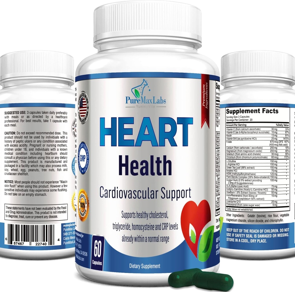 Heart Health Supplement - podpira zdravje srca - 60 kapsul