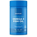 OMAPURE ribje olje dopolnila z Omega 3 Maščobne kisline (1 steklenica, 120 Softgels) - Visoko EPA, DHA, & IFOS Ribje olje tablete Podpora srce in skupno zdravje - Burpless ribje olje spodbuja delovanje možganov