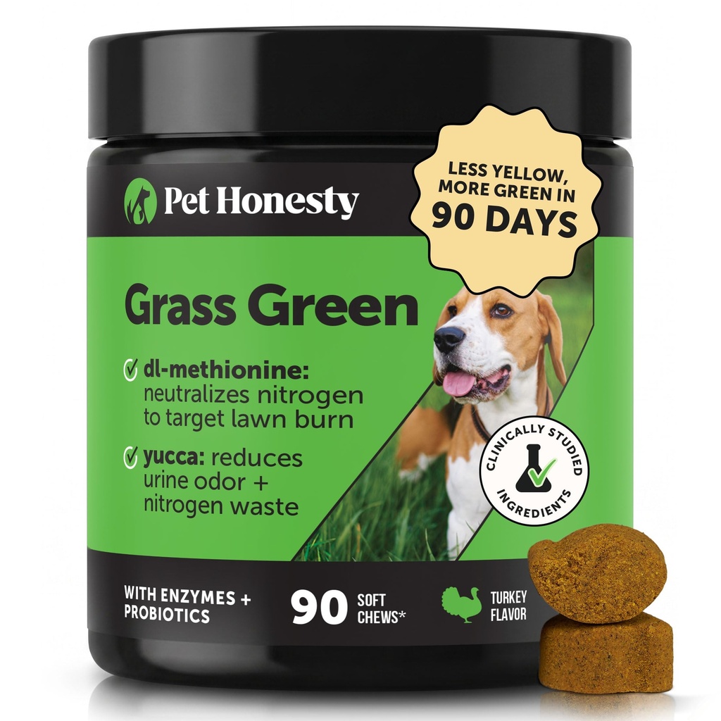 Grass Green Dog Chews - urin nevtralizator za lawn, pes Pee Trava pomaga Yard ostati zelena Naslov gorenja točk s probiotiki in encimi (Turčija)