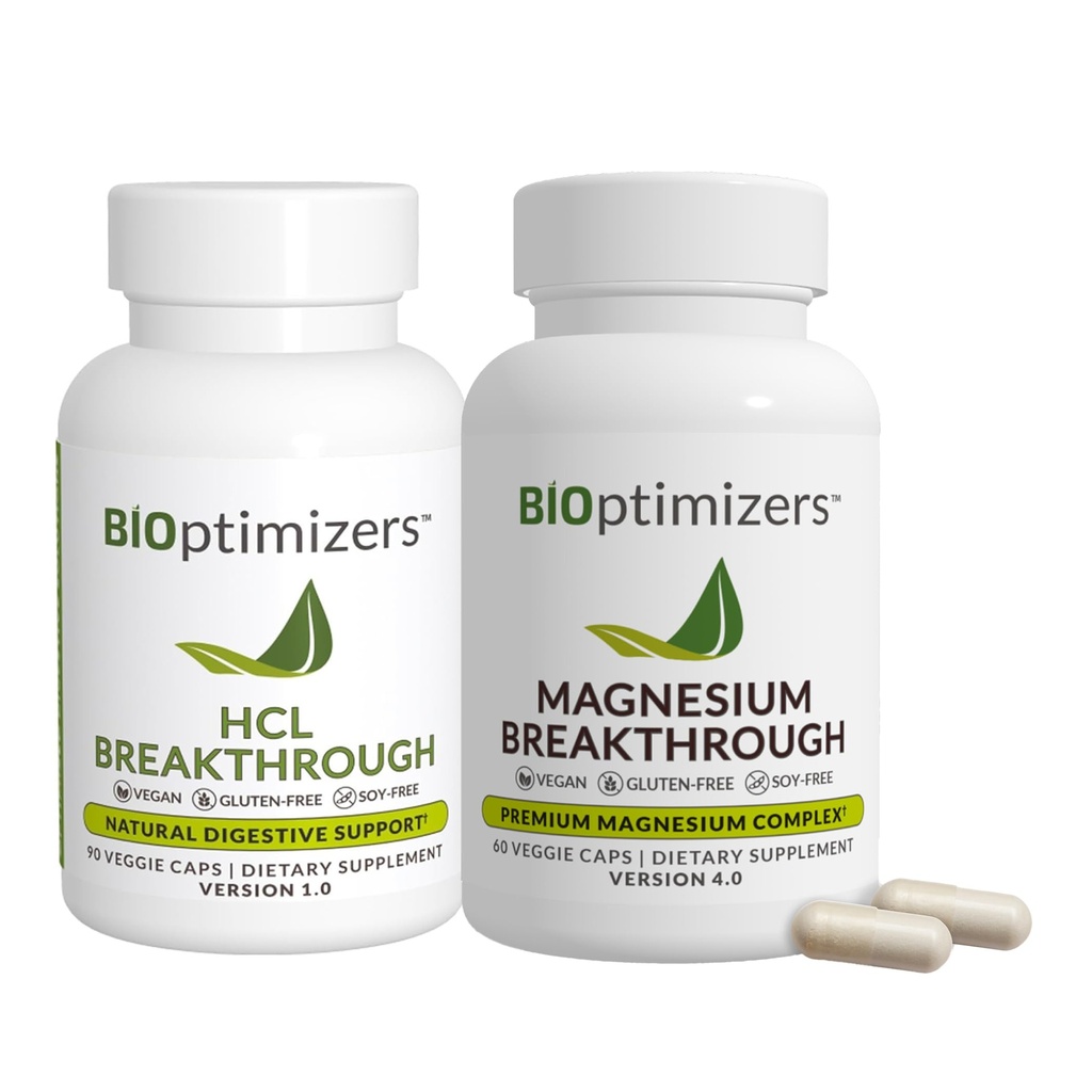 BiOptimizatorji - Magnezij preboj (60 kapsul) in HCL preboj (90 kapsul) dodaten paket