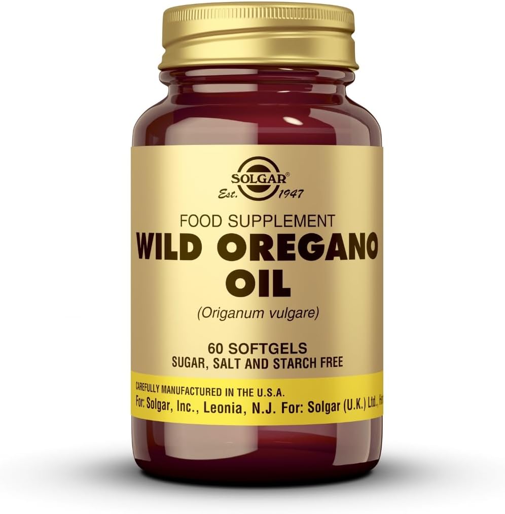 Solgar Wild Origano Oil, 60 Softgels - Koncentrat - Imunska podpora - Brez GSO, Gluten Free, Dairy Free - 60 Serving