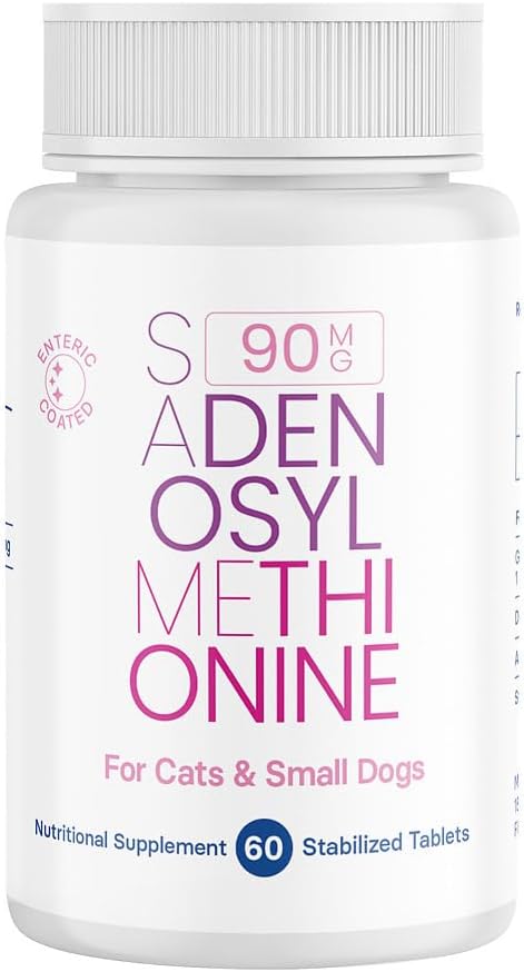 SAM-e Dopolnilo za zdravje jeter in možganov za majhne pse in mačke - s S-aDENOSILmetioninom (enako), 60 obloženih tablet
