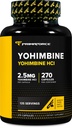 PrimaForce Yohimbine HCl 2,5 mg, 270 kapsule - Premium dodatek, povečanje zmogljivosti, nič polnil, brez GMO in gluten