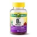 Spring Valley Adult Gummy Vitamin B12, Presnovna podpora, Naravna aroma sadja, 100 Gummies