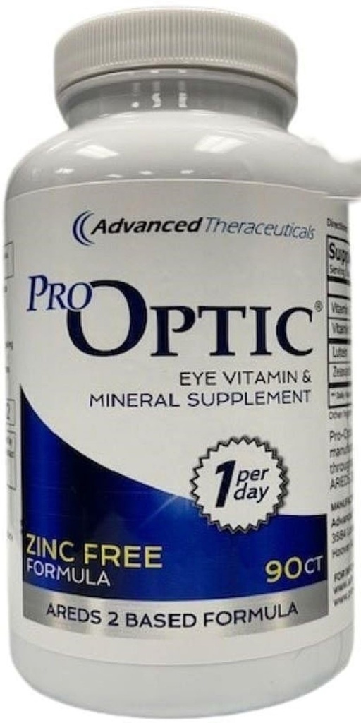 PRO-optični tradicionalni (brez ZINC) AREDS 2 Formula - ena kapsula na dan / 90 kapsul / oskrba 3 mesecev