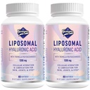 Liposomska hialuronska kislina dopolnila 1000 mg-visoka biorazpoložljiva dietna hialuronska kislina kapsule 200 mg Tremella polisaharidi za dvojno moč hidracijo kože, skupna maziva,2 pakiranje