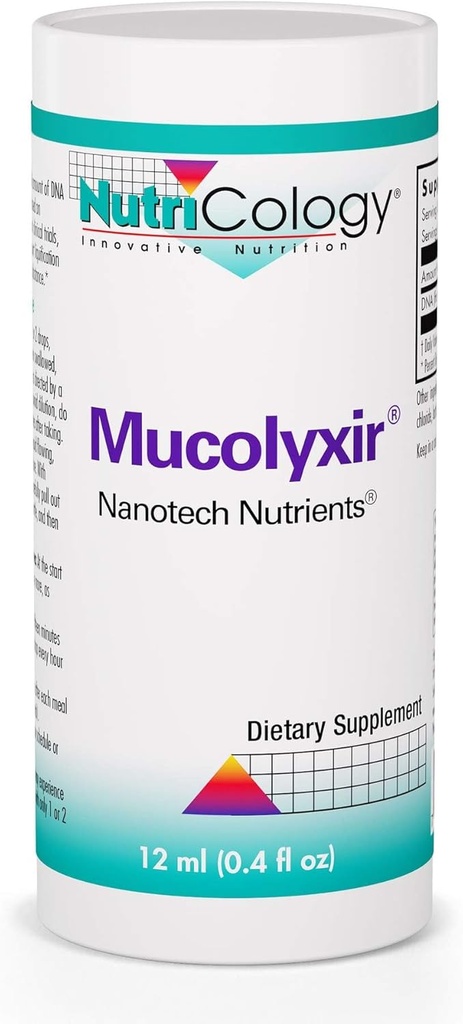 Nutrikologija Mucolyxir dodatek - sluz očistek iz pljuč, sluz Relief, Microdose DNA, divji pacifiški losos, tekoče kapljice - 0,4 Fl Oz
