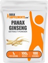 BulkSupplements.com Ginseng Root Extract Powder - Panax Ginseng dodatek, Zeliščni dodatek - Vegan & Gluten Free, 1g na Serving, 100g (3.5 oz) (Pack of 1)