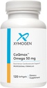 XYMOGEN CoQmax Omega 50 mg - CoQ10 + ribje olje Omega 3 Dodatek - Dvoakcija Heart Health Support - koencim q10 + Specializirano ribje olje za 3X Večja absorpcija EPA DHA (120 Softgels)