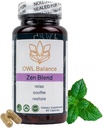 Zen mešanica - Stres in anksioznost dodatek z Ashwagandha, L-Theanine, Sveti Basil, Skullcap, Pasijonka & Lemon Balm 
