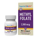 Superior Source Metil Folate 2500 mcg - Folat dodatek za ženske in moške - Metilirani Folat Dodatek Podpira Zdrav živčni sistem in rdeče krvne celice - 30 Podjezično Raztapljanje tablete