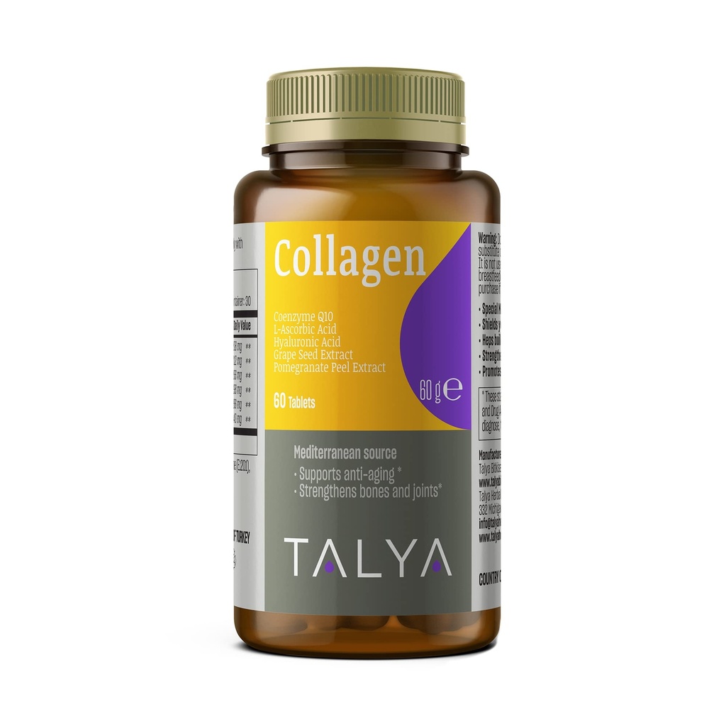 TALYA Collagen tablete s hialuronsko kislino + vitamin C 
