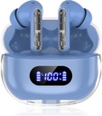 Blue Wireless slušalke P1 PRO, slušalke brezžične Bluetooth slušalke z jasnimi klici mikrofoni ušesne Budilke, Udobna fit, IPX7 vodoodporna dolga baterija življenje, 30H Playtime for Sports Workout