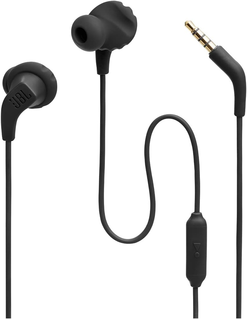 JBL Endurance Run 2 Wired - vodoodporni žičnati športi v-zemeljske slušalke, Pure Bass Sound, Roke-free Calls, Nikoli ne boli. Nikoli ne izpade.