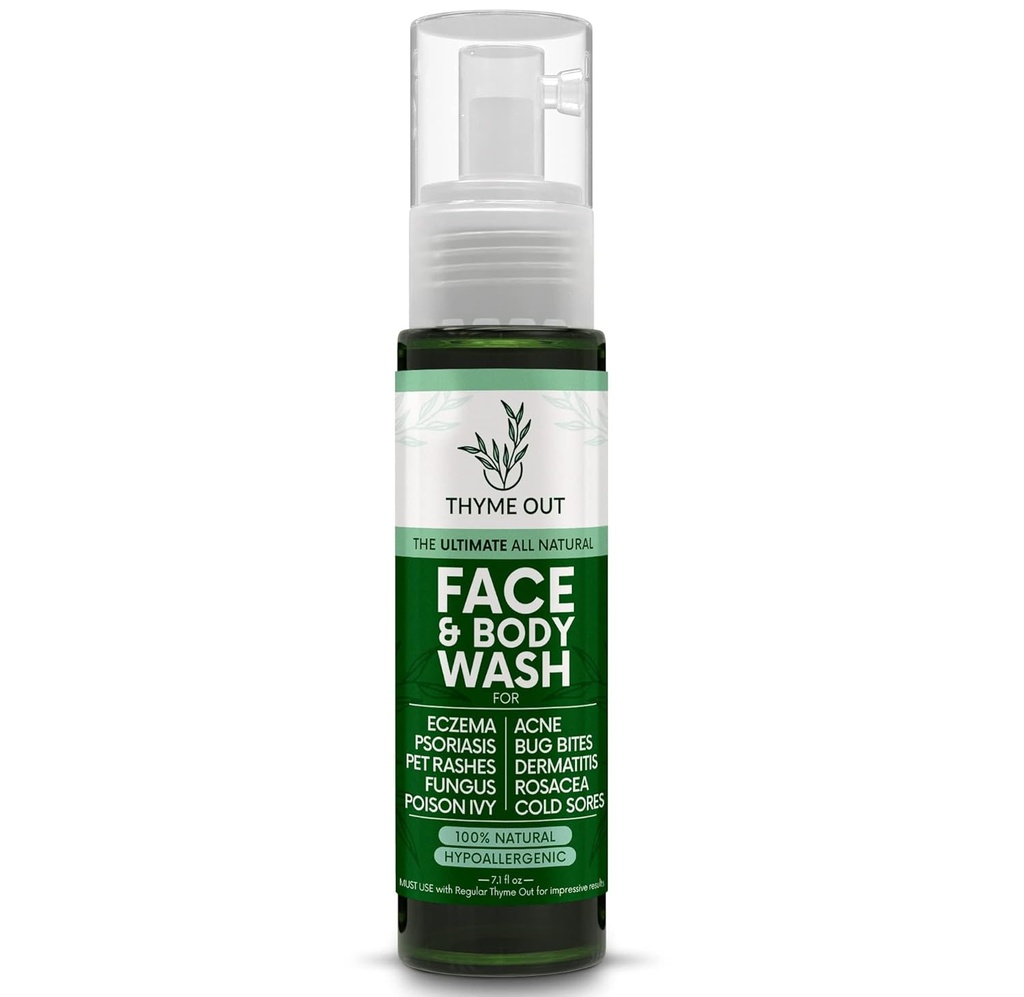 Vse naravne obraz in telo pranje za ekcema, psoriaza, hišni izpuščaji, strupene bršljan, Acne, Bug Bites, Dermatitis, Rosacea & Cold Sores - Soothes Srbenje, in draženje (7.1 oz)