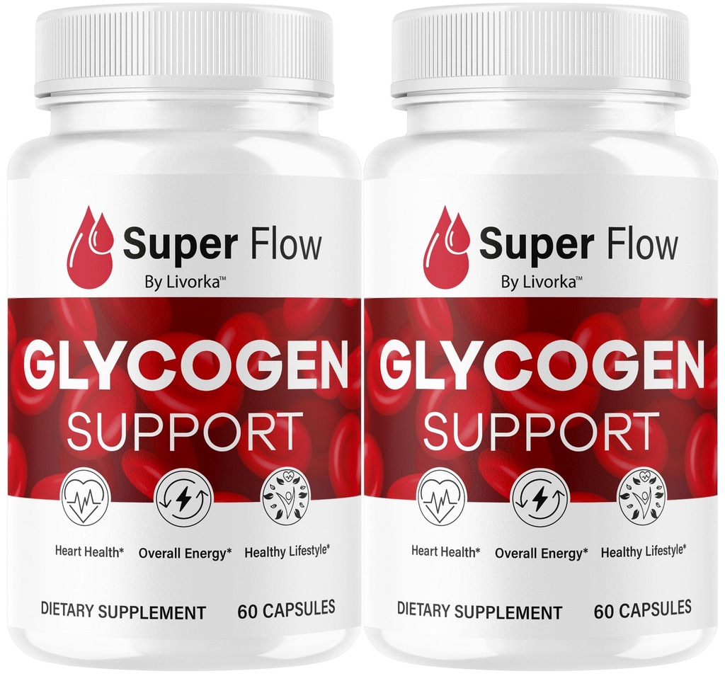 (2 pakiranji) Super Flow Glycogen - SuperFlow Glycogen podporne kapsule, Super Flow, Glycogen Podpora Super Flow, Uradna večerjaFlow Glycogen Podpora, Super Flow Glyco Optimizer, 60 kapsul za 2 meseca