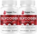 (2 pakiranji) Super Flow Glycogen - SuperFlow Glycogen podporne kapsule, Super Flow, Glycogen Podpora Super Flow, Uradna večerjaFlow Glycogen Podpora, Super Flow Glyco Optimizer, 60 kapsul za 2 meseca