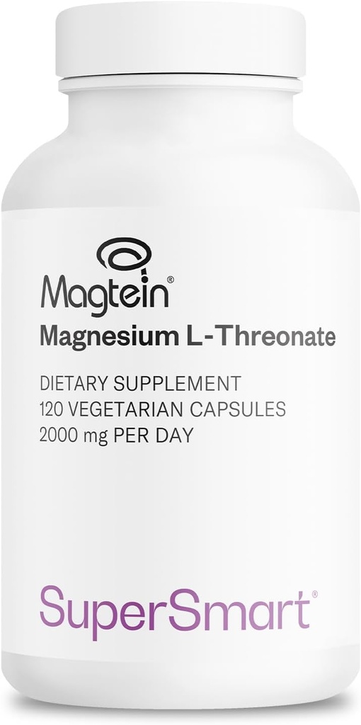 Superpametni - Magnezijev L-treonat 2000mg na dan (Magtein) - Patentiran in zelo biorazpoložljiv magnezijev treonat - spomin, zdravje možganov in pozornost 