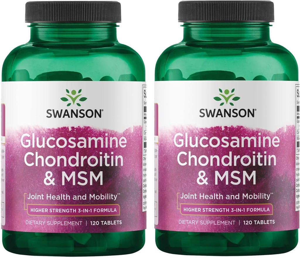 Swanson Glucosamine Chondroitin & Msm 500/400/200 Milligrams 120 tablet (2 pakiranji)