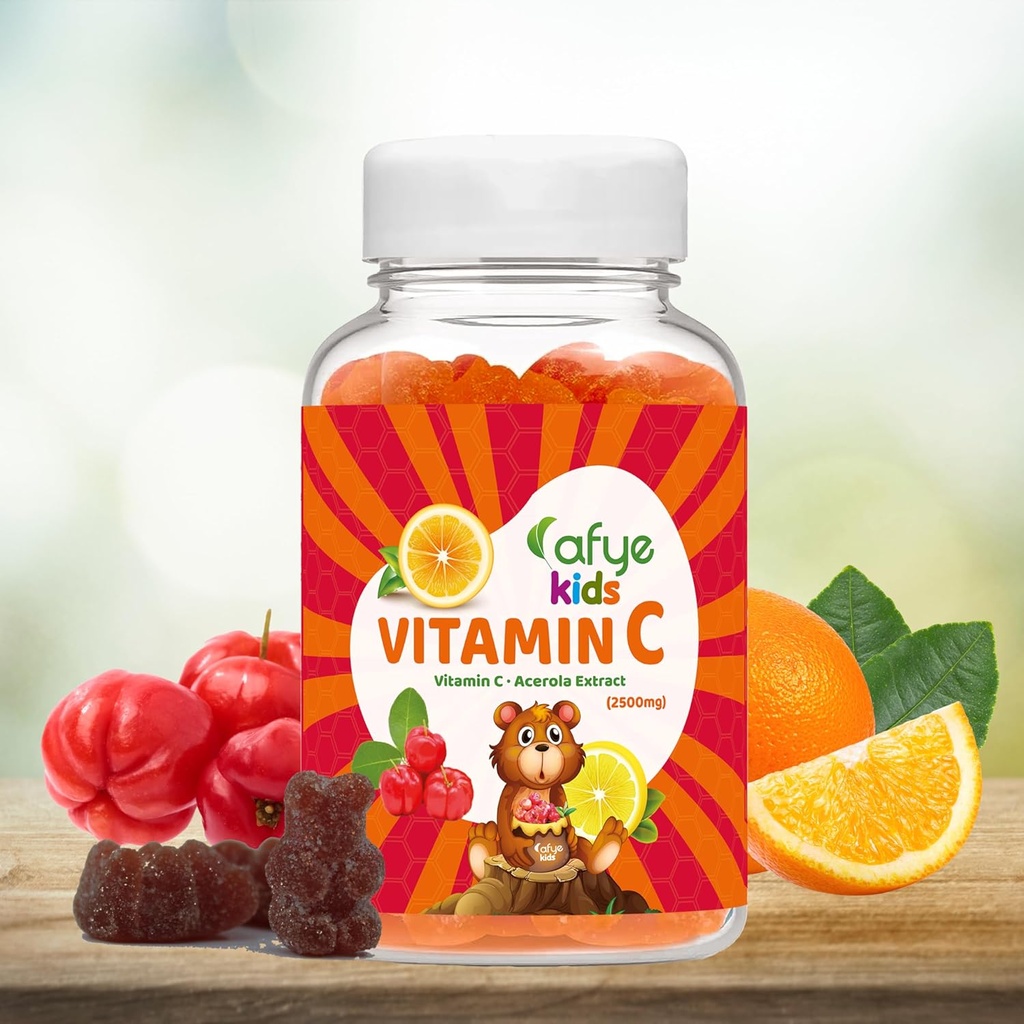 Otroci Vitamin C - Imunski sistem Booster Gumies z Bear Shaped - Imunski sistem podpora Vitamini Dopolnilo za odrasle & otroke - Vitamin C & Acerola Extract, 60 Število (Pack of 1)