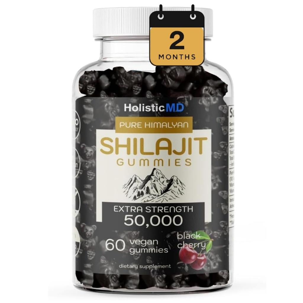 Shilajit Gumies za moške Ženske Čisti Himalayian Extra Strenght 50.000 Resin za metabolizem podpora Ashwagandha Sibirska Chaga 