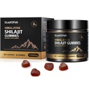Organic Shilajit Gummies, Pure Himalaan Shilajit Gummies za moške dodatek, Gold Shilajit Gummies za ženske,Naravni 85+ Trace Minerali, Ashwagandha, Izvleček črnega olja, 90 Gummies