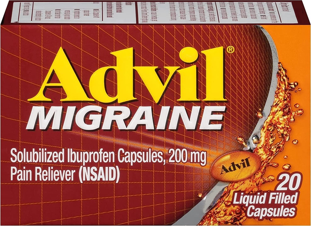 Advil Migrena Tekoča kapsula - 20 ct, pakiranje po 6