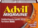 Advil Migrena Tekoča kapsula - 20 ct, pakiranje po 6