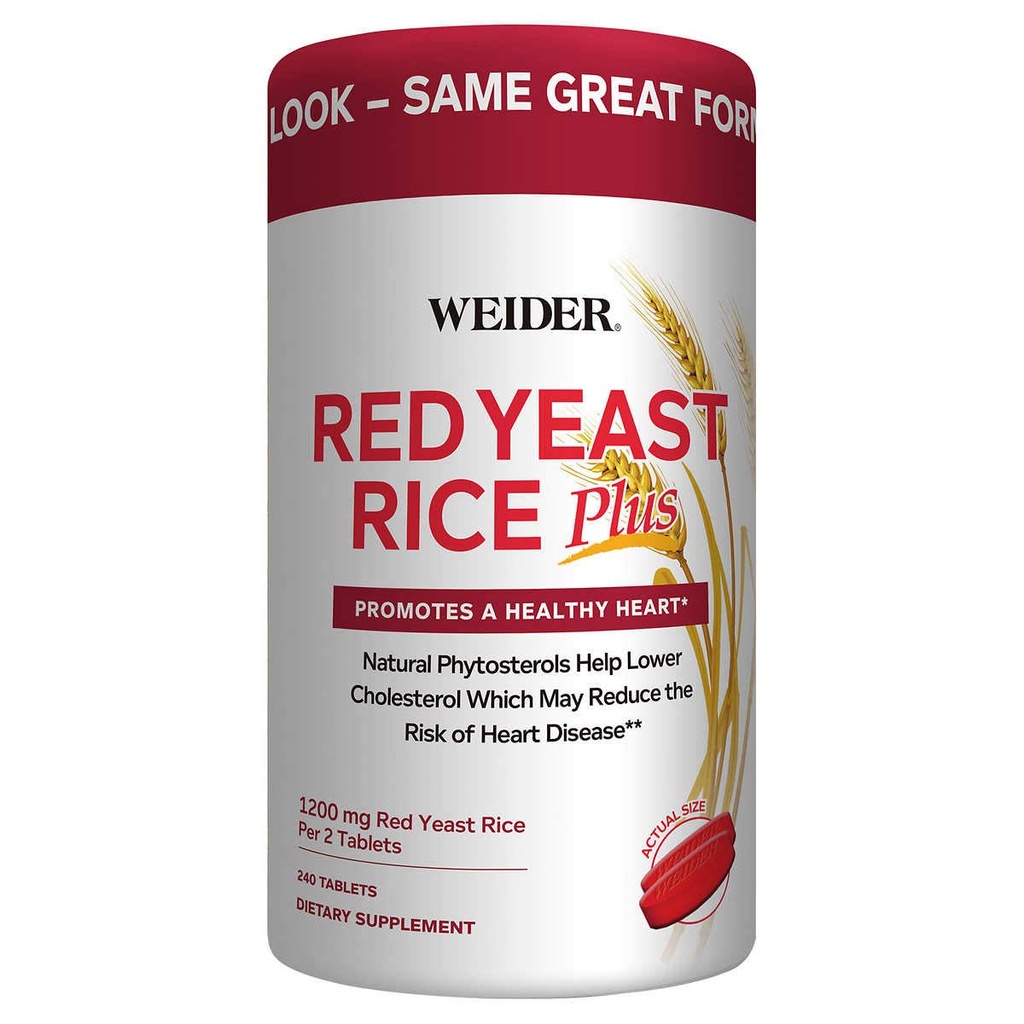 Weider Red Yeast Rice Plus 2-Pack s fitosteroli 1200 mg na 2 tableti (240 tablet X 2)