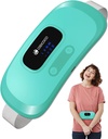 CooCoCo Prenosni ogrevalni pad za periodne krate, Akumulatorski pas za menstrualne krate Relief, 3S Fast Heat Pad s 4 ravni toplote in 4 vibracijski načini, Darila za ženske dekle, Zelena