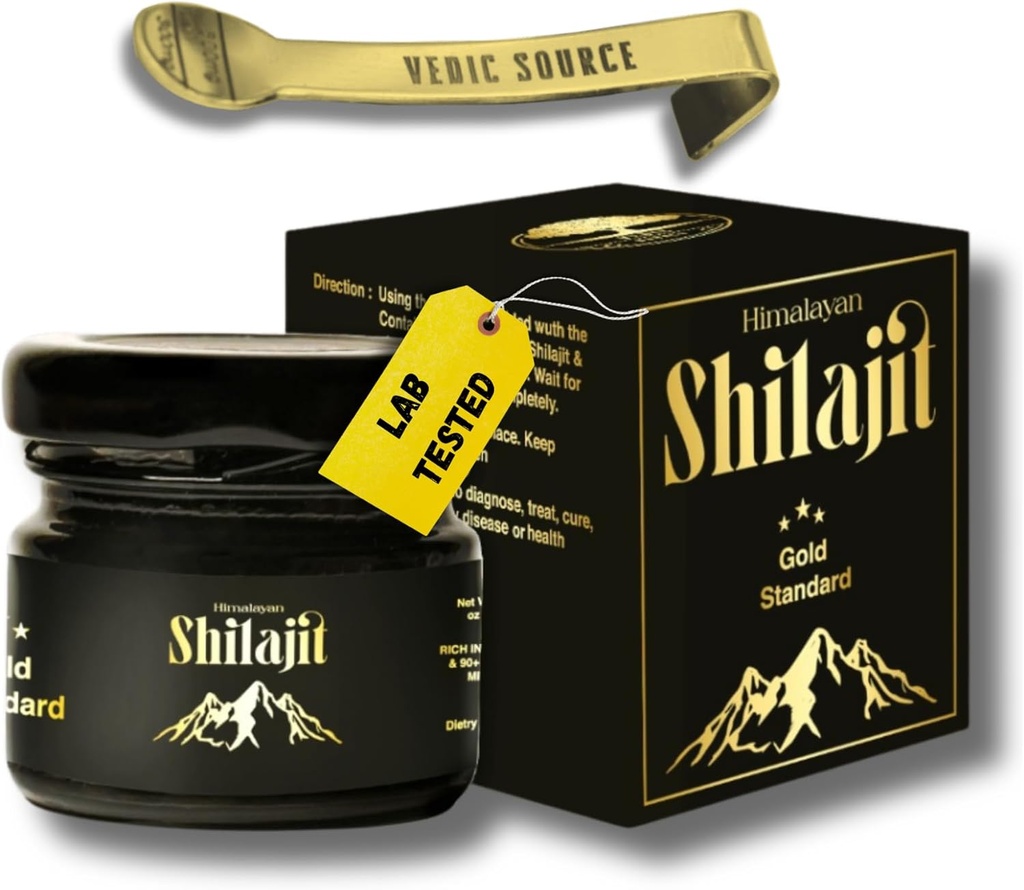 Vrhunski himalajski shilajit Resin - Najvišji razred, tradicionalno izdelan, ne komercializiran, Bogat s fulvično kislino & 85+ Minerali, Shilajit za moške in ženske, Lab-Tested, 2-mesečna zaloga