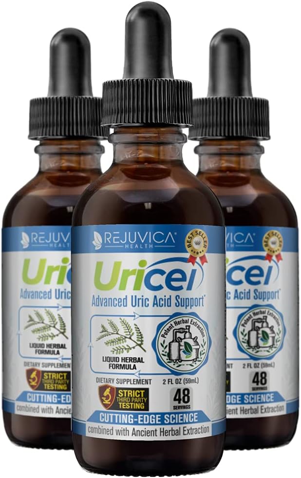 Uricol - Napredna podpora urinski kislini & Cleanse dodatek - Tekoča dostava za boljšo absorpcijo - Tart Cherry, Chanca Piedra, Celry Seme, Kurkuma in več!