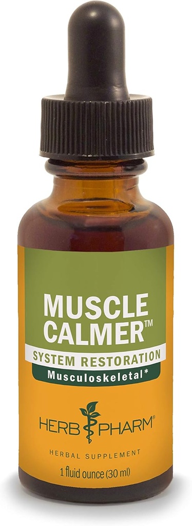 Herb Pharm Muscle Calmer Liquid Herbal Formula za podporo mišično-skeletnega sistema - 1 Ounce