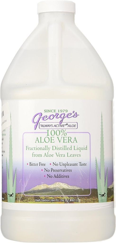 George's Aloe Vera Supplement Softgel, 64 Fluid Ounce, 100% vedno aktivna Aloe Vera tekoče