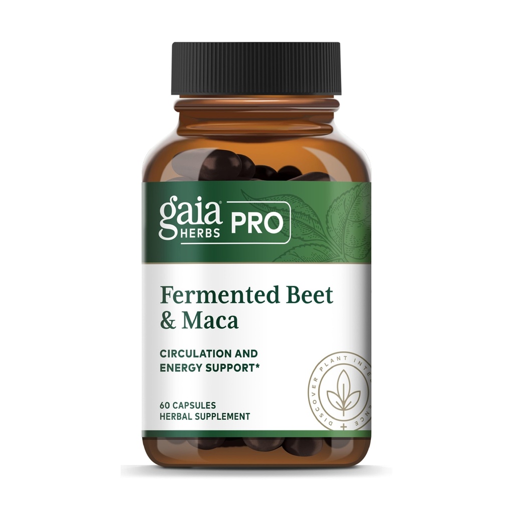GAIA HERBS PRO Fermentirana pesa & Maca - Zdrava energija in kroženje podpora* - Ledvič zdravje dodatek z peso in korenom - Vegan, Gluten-free, Soy-free - 60 kapsul (30 strežnice)
