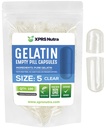 XPRS Nutra velikost 5 praznih kapsul - 100 Štetje Prozorne zelo majhne prazne kapsule želatine - tablete DIY Kapsule Polnjenje - Polne tablete Gel caps za Do-it-Yourself Vitamin dopolnila