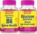 WellYea High Potency Vitamin B6 + Glukoza, Gummies Bundele - odličen okus, dodatek vitaminov, Gluten brez, GSO brezplačno, žvečljivi gumi
