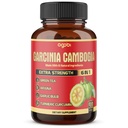Čiste kapsule Garcinia Cambogia - 6 v1 z zelenim čajem, Arjuno, česnovo bučo, kurkuma in črnim poprom - 90 števk