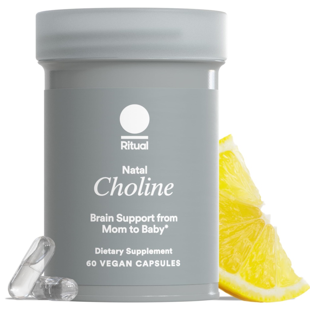 Ritual Natal Choline dodatek, 550mg, Podpira otrokove kognitivne funkcije, ko je med nosečnostjo in holine vsebine v materinem mleku*, 30 dnevna ponudba