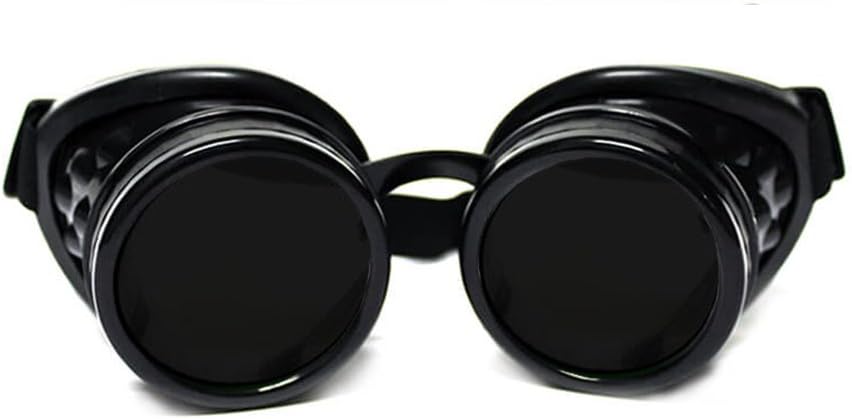 GloFX Steampunk Goggles Tinted - Rave EDM festivalski pribor - Gotski Cosplay Varder Goggles - Črni Goggles s temnim Tint Lenses